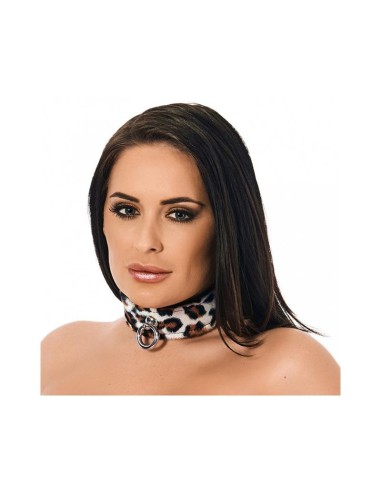 Collar de Cuero Leopardo Ajustable|A Placer