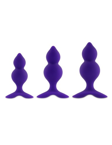 Bibi Twin Set de 3 Plugs Anales Púrpura|A Placer