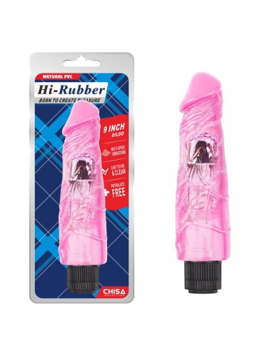 Vibrador Hi-Rubber 9 Rosa|A Placer