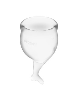 Copas Menstruales Feel Secure Transparent Pack de 2 2