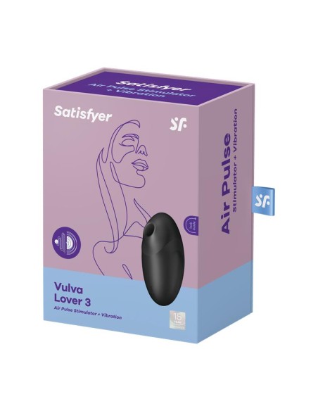 Vulva Lover 3 Succionador de Clitoris Negro Vulva Lover 3 Succionador de Clitoris Negro