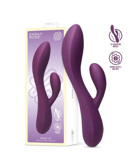 Bacall 30 Vibrador Silicona Liquida Inyectada Doble Motor USB Purpura Bacall 30 Vibrador Silicona Liquida Inyectada Doble Motor USB Purpura
