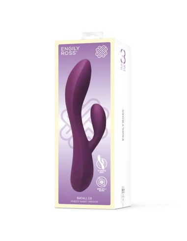 Bacall 30 Vibrador Silicona Liquida Inyectada Doble Motor USB Purpura