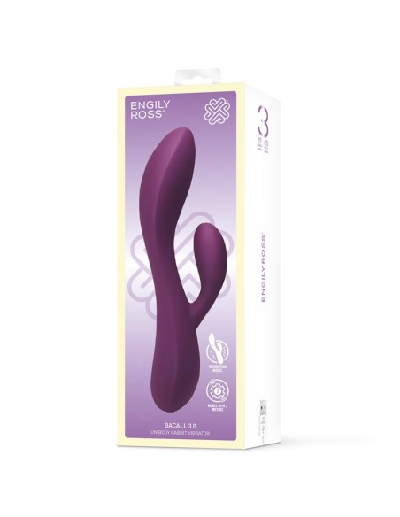 Bacall 30 Vibrador Silicona Liquida Inyectada Doble Motor USB Purpura Bacall 30 Vibrador Silicona Liquida Inyectada Doble Motor USB Purpura