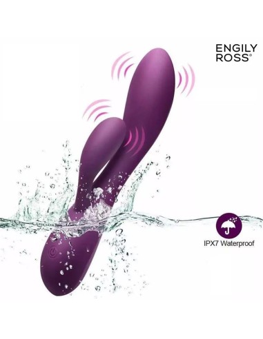 Bacall 30 Vibrador Silicona Liquida Inyectada Doble Motor USB Purpura