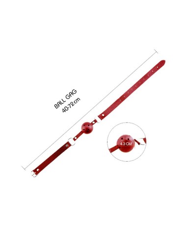 Discretion Mordaza de Bola Transpirable Rojo