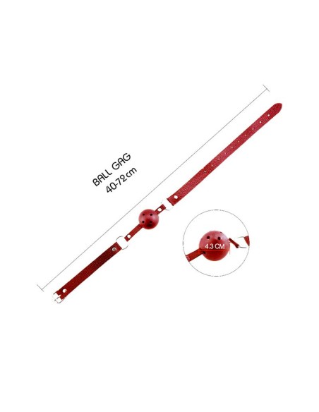 Discretion Mordaza de Bola Transpirable Rojo