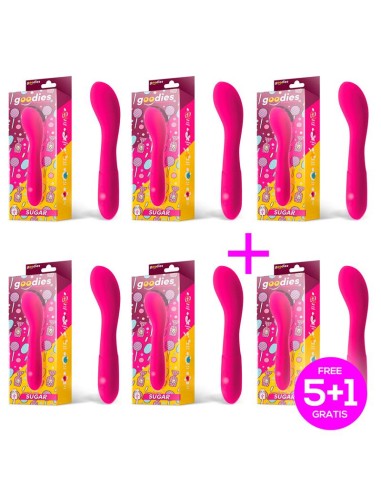 Pack 5+1 Sugar Vibrador Punto G USB Silicona|A Placer