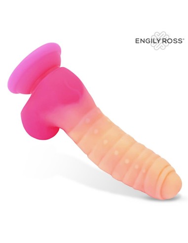 Scalidor Dildo Unicorn Brilla en la Oscuridad Silicona Liquida 18 cm
