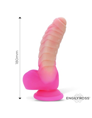 Scalidor Dildo Unicorn Brilla en la Oscuridad Silicona Liquida 18 cm