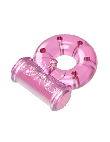Baile Anillo Vibrador con Preservativo Color Rosa