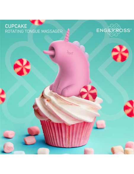 Cupcake Estimulador con Lengua Rotadora 360º