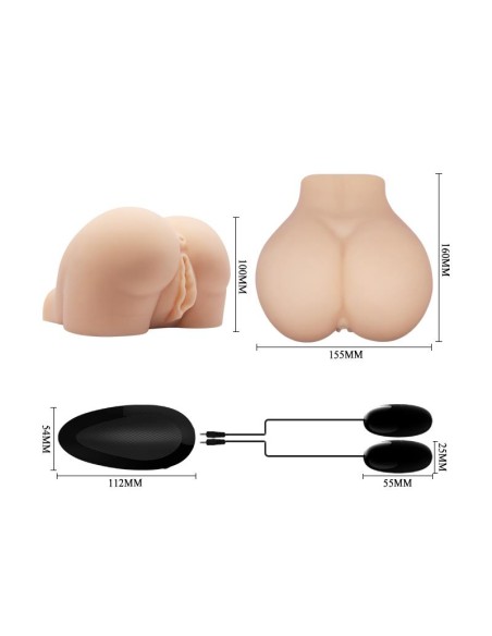 Masturbador Doble Vagina y Ano con Vibracion