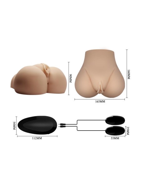 Masturbador Doble Vagina y Ano con Vibracion