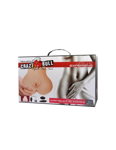 Masturbador Doble Vagina y Ano con Vibracion