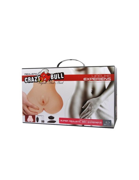 Masturbador Doble Vagina y Ano con Vibracion