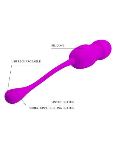 Callie Huevo Vibrador con Movimiento Thursting