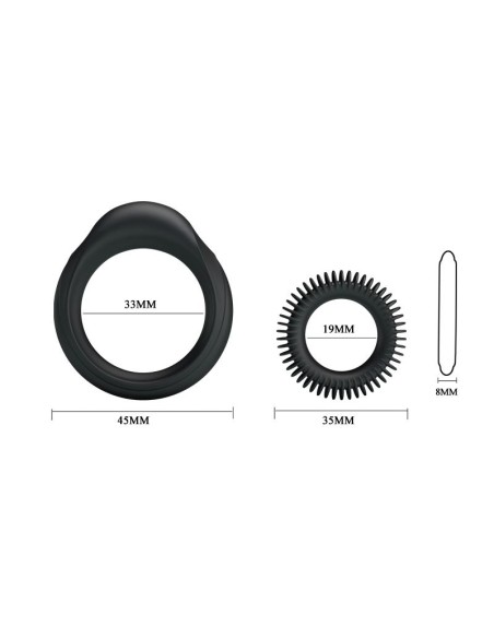 Manhood Set de 2 Anillo para el Pene Manhood Set de 2 Anillo para el Pene