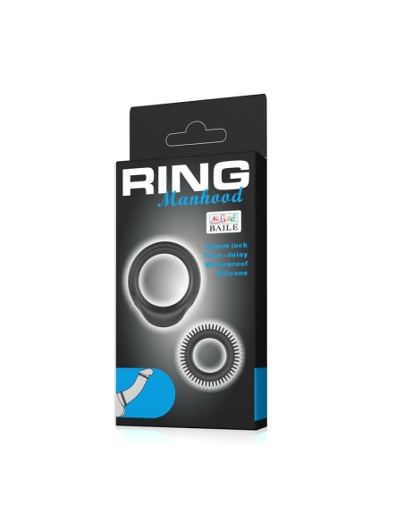 Manhood Set de 2 Anillo para el Pene Manhood Set de 2 Anillo para el Pene