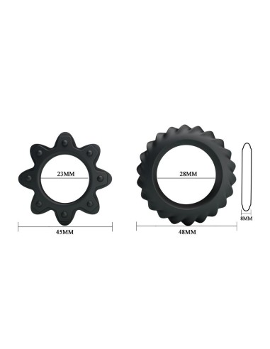 Flowering Set de 2 Anillos para el Pene