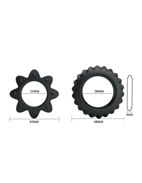 Flowering Set de 2 Anillos para el Pene