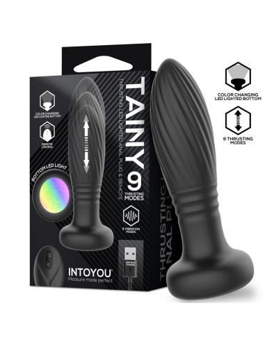 Tainy Plug Anal con Thrusting y Luces Led con Control Remoto|A Placer