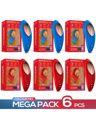 Pack 6 Surtido Vibradot de Braguita con APP 3 Rojas y 3 Azules|A Placer