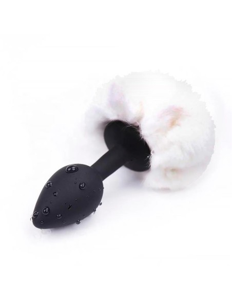 Plug Anal con Pompon Blanco Talla S Plug Anal con Pompon Blanco Talla S