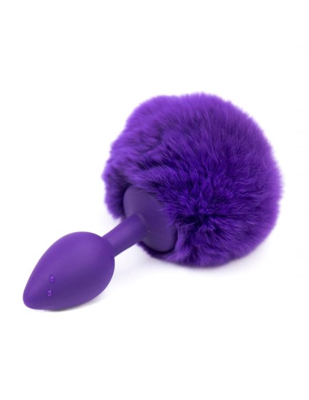Plug Anal con Pompon Purpura Talla S Plug Anal con Pompon Purpura Talla S