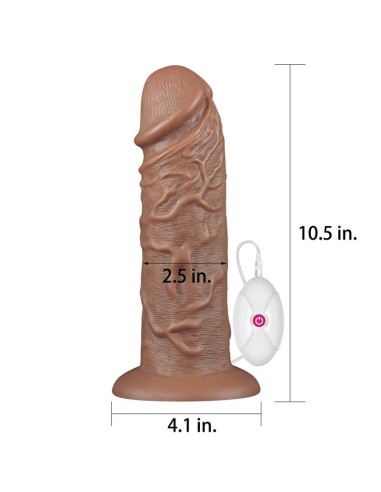 Dildo King 105 con Vibracion Chubby Marron