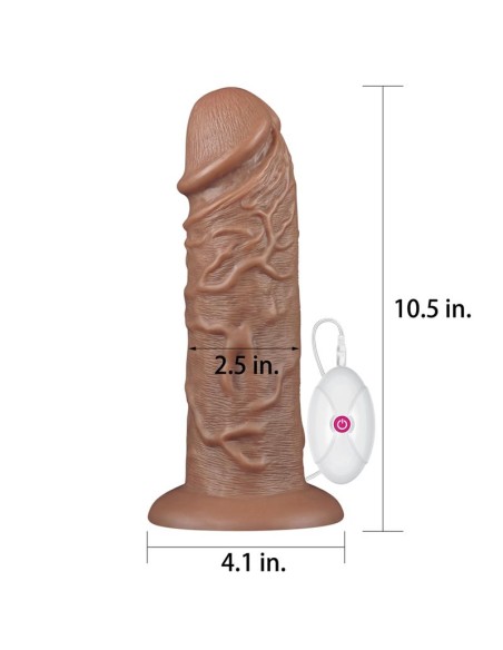 Dildo King 105 con Vibracion Chubby Marron Dildo King 105 con Vibracion Chubby Marron