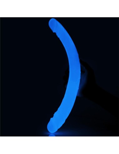 Dildo Doble Lumino 145 Luz Azul