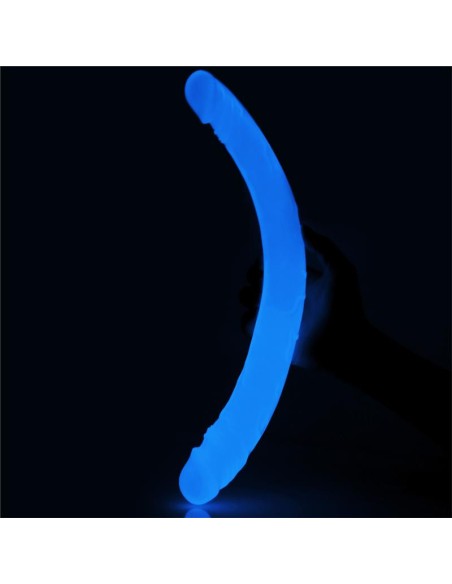 Dildo Doble Lumino 145 Luz Azul