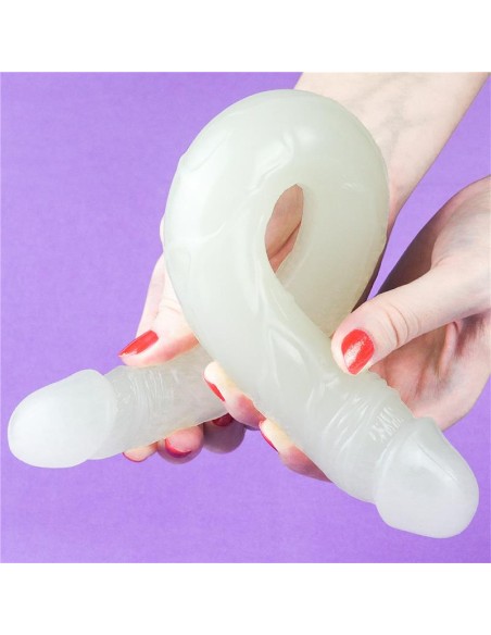 Dildo Doble Lumino 145 Luz Azul