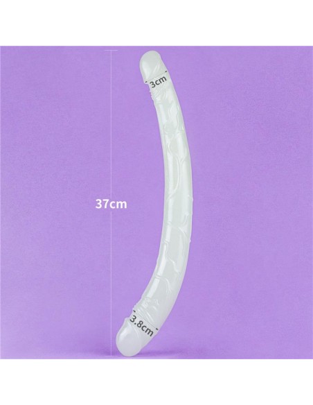 Dildo Doble Lumino 145 Luz Azul