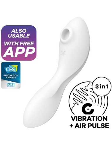 Curvy Trinity 5 con APP Satisfyer Connect Blanco