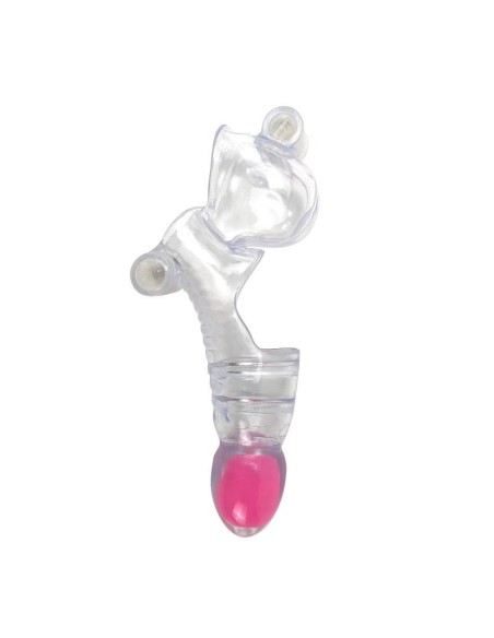 Funda para el Pene y Testiculos 3 Balas Vibradoras Transparente Funda para el Pene y Testiculos 3 Balas Vibradoras Transparente