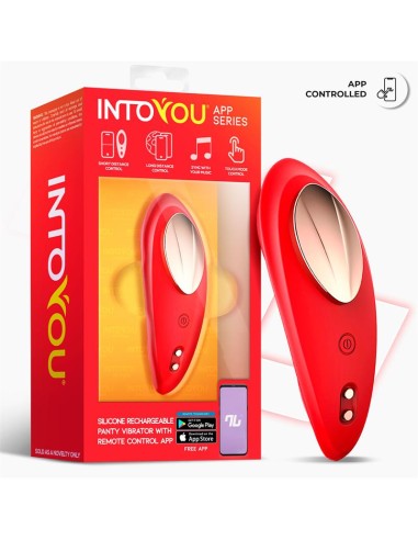 Vibrador de Braguita con APP Silicona Rojo