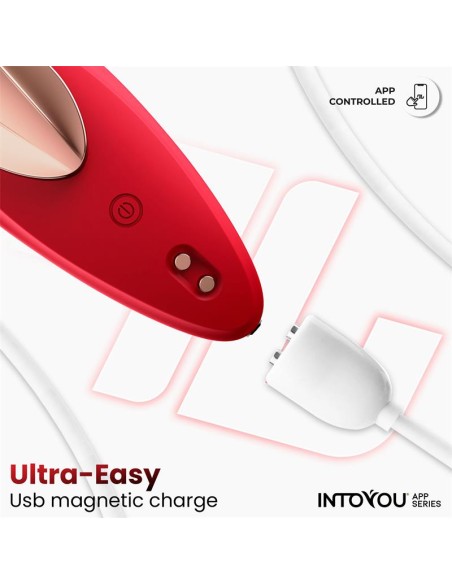 Vibrador de Braguita con APP Silicona Rojo Vibrador de Braguita con APP Silicona Rojo