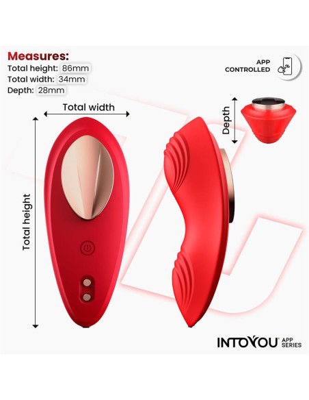 Vibrador de Braguita con APP Silicona Rojo Vibrador de Braguita con APP Silicona Rojo