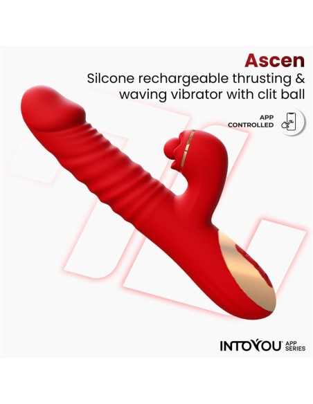 Ascen Vibrador con Thrusting y Waving y APP USB Magnetico