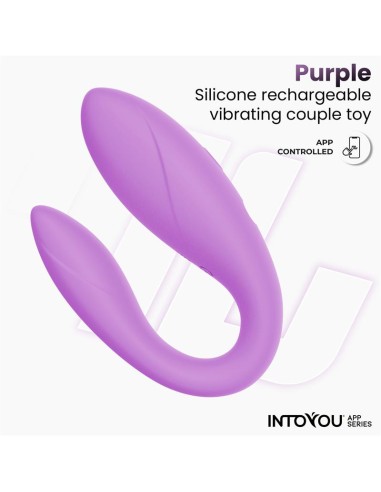 Juguete para Parejas con APP Flexible Silicona Lavanda