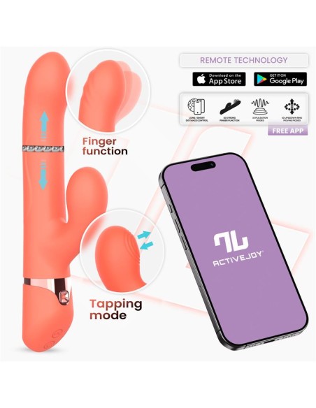 Mindy Vibrador con Anillo de Bolas Up and Down Finger y Pulsacion con APP