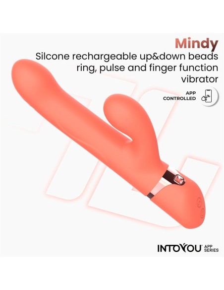Mindy Vibrador con Anillo de Bolas Up and Down Finger y Pulsacion con APP