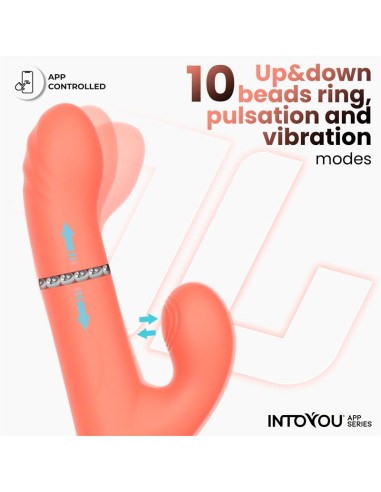 Mindy Vibrador con Anillo de Bolas Up and Down Finger y Pulsacion con APP