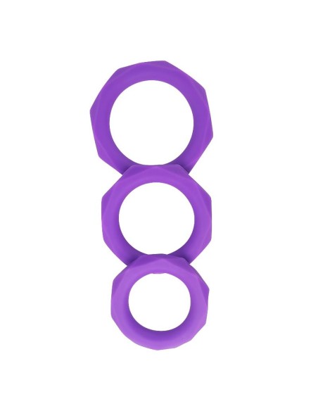 Set de 3 Anillos para el Pene Silicona Purpura Set de 3 Anillos para el Pene Silicona Purpura