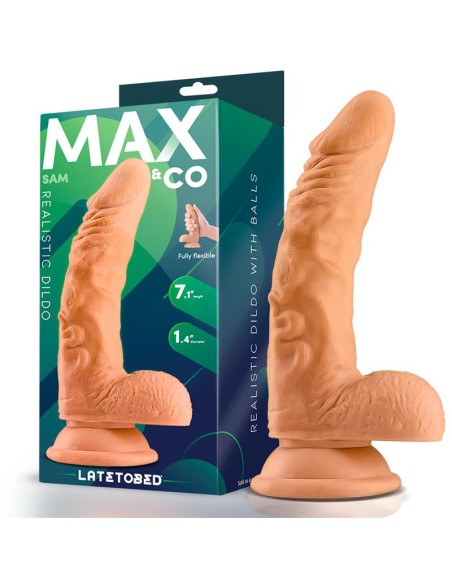 Sam Dildo Realista con Testiculos 71 Natural Sam Dildo Realista con Testiculos 71 Natural