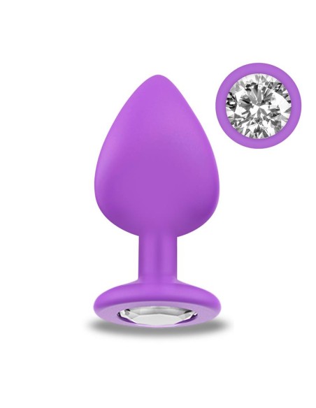 Sparkly Plug Anal Silicona Talla M Violet