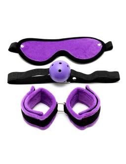 Rimba Bondage Play Set de Bondage 3 Piezas Color Purpura