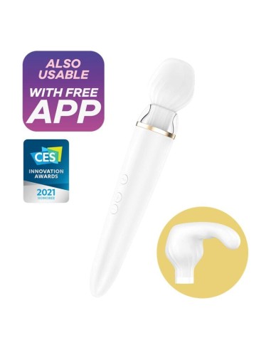 Masajeador Double Wand er con APP Blanco